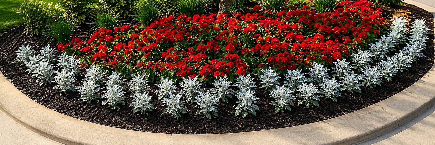 Curved Flower Bed Installation